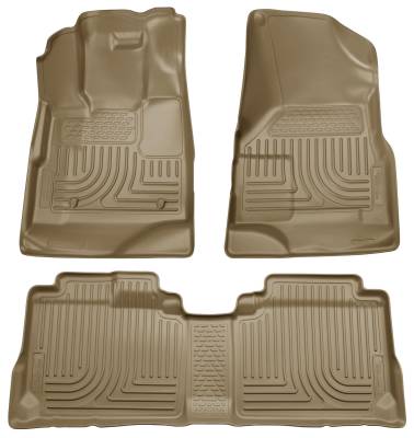 Husky Liners - Husky Liners Floor Liners Front & 2nd Row 10-15 Cadillac SRX (Footwell Coverage) WeatherBeater-Tan 98143 - Image 1