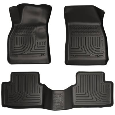 Husky Liners - Husky Liners Floor Liners Front & 2nd Row 13-15 Chevy Malibu (Footwell Coverage) WeatherBeater-Black 98191 - Image 1