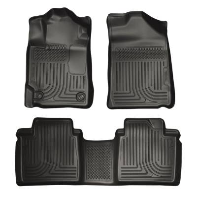 Husky Liners - Husky Liners Floor Liners Front & 2nd Row 13-15 Toyota Avalon (Footwell Coverage) WeatherBeater-Black 98501 - Image 1