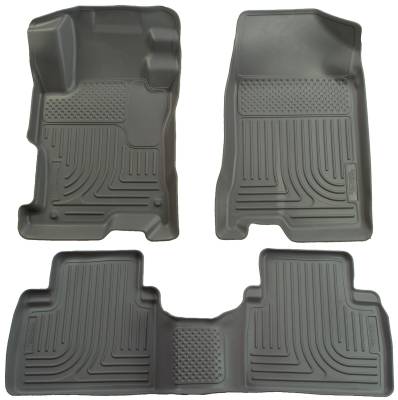 Husky Liners - Husky Liners Floor Liners Front & 2nd Row 09-13 Corolla/Matrix/Vibe FWD (Footwell Coverage) WeatherBeater-Grey 98532 - Image 1