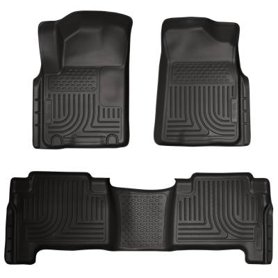 Husky Liners - Husky Liners Floor Liners Front & 2nd Row 11-13 Infiniti Qx56/Qx80 (Footwell Coverage) WeatherBeater-Black 98611 - Image 1