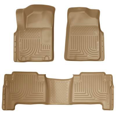 Husky Liners - Husky Liners Floor Liners Front & 2nd Row 11-13 Infiniti Qx56/Qx80 (Footwell Coverage) WeatherBeater-Tan 98613 - Image 1