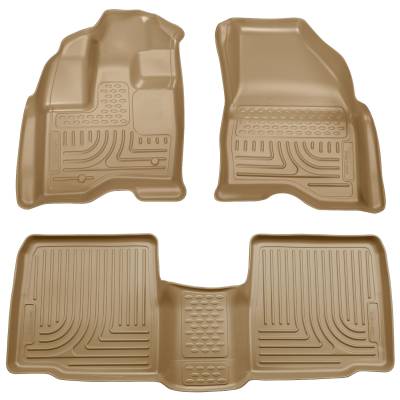 Husky Liners - Husky Liners Floor Liners Front & 2nd Row 10-15 Ford Taurus (Footwell Coverage) WeatherBeater-Tan 98703 - Image 1