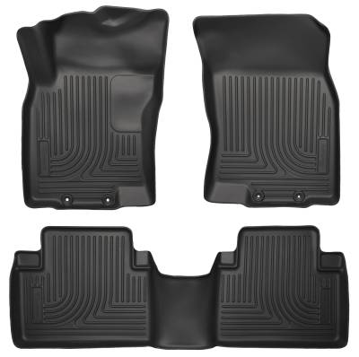 Husky Liners - Husky Liners Floor Liners Front & 2nd Row 14-15 Nissan Rogue (Footwell Coverage) WeatherBeater-Black 98671 - Image 1