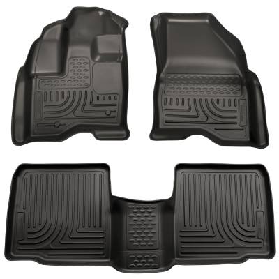 Husky Liners - Husky Liners Floor Liners Front & 2nd Row 10-15 Ford Taurus (Footwell Coverage) WeatherBeater-Black 98701 - Image 1