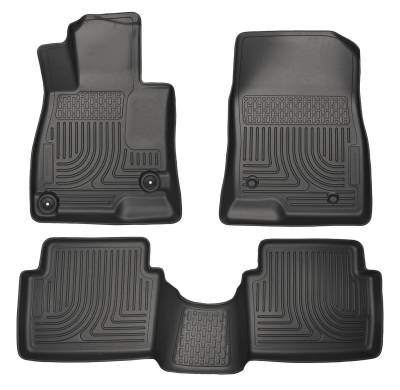 Husky Liners - Husky Liners Floor Liners Front & 2nd Row 14-16 Mazda 3 (Footwell Coverage) WeatherBeater-Black 98651 - Image 1