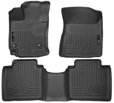 Husky Liners - Husky Liners Floor Liners Front & 2nd Row 2015 Toyota Venza WeatherBeater-Black 98661 - Image 1