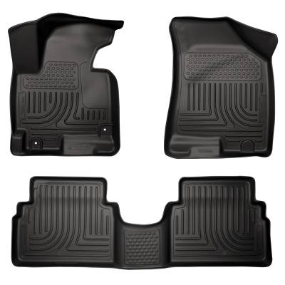 Husky Liners - Husky Liners Floor Liners Front & 2nd Row 11-13 Kia Sportage (Footwell Coverage) WeatherBeater-Black 98861 - Image 1
