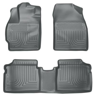 Husky Liners - Husky Liners Floor Liners Front & 2nd Row 10-14 Toyota Prius Standard Model (Footwell Coverage) WeatherBeater-Grey 98922 - Image 1