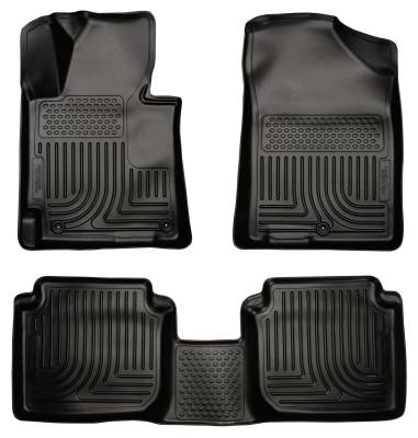 Husky Liners - Husky Liners Floor Liners Front & 2nd Row 11-13 Hyundai Elantra (Footwell Coverage) WeatherBeater-Black 98891 - Image 1
