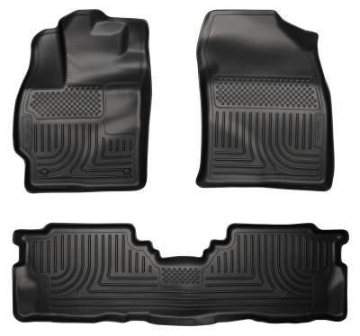Husky Liners - Husky Liners Floor Liners Front & 2nd Row 12-15 Toyota Prius V (Footwell Coverage) WeatherBeater-Black 98911 - Image 1