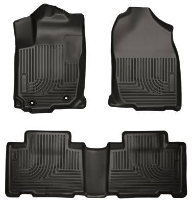 Husky Liners - Husky Liners Floor Liners Front & 2nd Row 13-15 Toyota RAV4 (Footwell Coverage) WeatherBeater-Black 98971 - Image 1