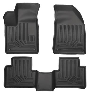 Husky Liners - Husky Liners Floor Liners Front & 2nd Row 2015 Chrysler 200 (Footwell Coverage) WeatherBeater-Black 99071 - Image 1