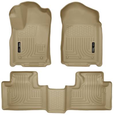 Husky Liners - Husky Liners Floor Liners Front & 2nd Row 11-15 Dodge Durango (Footwell Coverage) WeatherBeater-Tan 99053 - Image 1