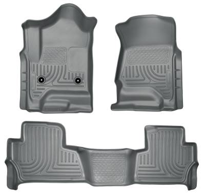 Husky Liners - Husky Liners Floor Liners Front & 2nd Row 2015 Tahoe/Yukon (Footwell Coverage) WeatherBeater-Grey 99202 - Image 1