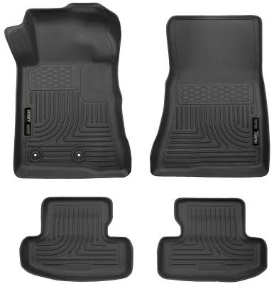 Husky Liners - Husky Liners Floor Liners Front & 2nd Row 2015 Ford Mustang (Footwell Coverage) WeatherBeater-Black 99371 - Image 1
