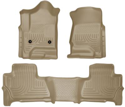 Husky Liners - Husky Liners Floor Liners Front & 2nd Row 2015 Suburban/Yukon XL (Footwell Coverage) WeatherBeater-Tan 99213 - Image 1