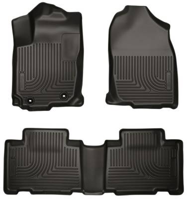 Husky Liners - Husky Liners Floor Liners Front & 2nd Row 14-15 Toyota Corolla Auto Trans (Footwell Coverage) WeatherBeater-Black 99531 - Image 1