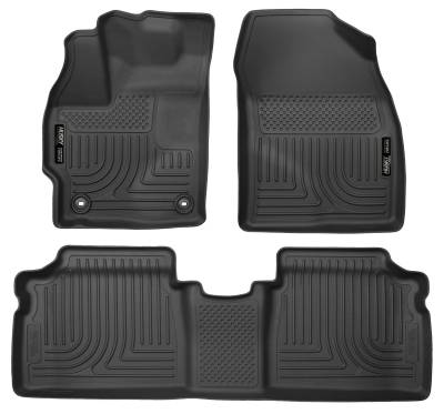 Husky Liners - Husky Liners Floor Liners Front & 2nd Row 2015 Toyota Prius WeatherBeater-Black 99511 - Image 1