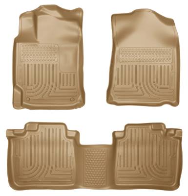 Husky Liners - Husky Liners Floor Liners Front & 2nd Row 10-15 Lexus RX350/RX450h (Footwell Coverage) WeatherBeater-Tan 99553 - Image 1