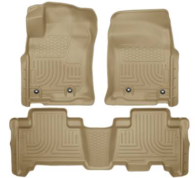 Husky Liners - Husky Liners Floor Liners Front & 2nd Row 13-14 GX460/4Runner (Footwell Coverage) WeatherBeater-Tan 99573 - Image 1