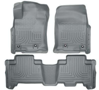 Husky Liners - Husky Liners Floor Liners Front & 2nd Row 13-14 GX460/4Runner (Footwell Coverage) WeatherBeater-Grey 99572 - Image 1