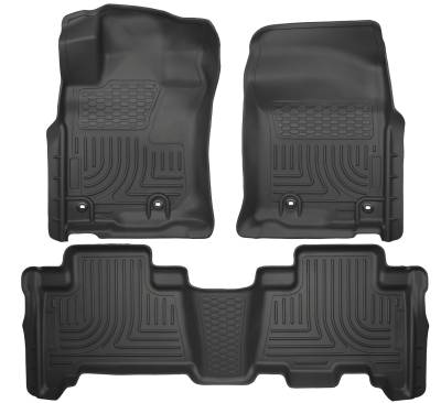 Husky Liners - Husky Liners Floor Liners Front & 2nd Row 13-14 GX460/4Runner (Footwell Coverage) WeatherBeater-Black 99571 - Image 1
