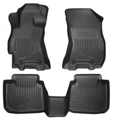 Husky Liners - Husky Liners Floor Liners Front & 2nd Row 2015 Subaru Legacy/Outback (Footwell Coverage) WeatherBeater-Black 99671 - Image 1