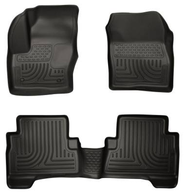 Husky Liners - Husky Liners Floor Liners Front & 2nd Row 13-15 Ford C-Max/Escape (Footwell Coverage) WeatherBeater-Black 99741 - Image 1