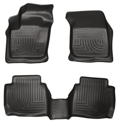 Husky Liners - Husky Liners Floor Liners Front & 2nd Row 13-15 Fusion/MKZ (Footwell Coverage) WeatherBeater-Black 99751 - Image 1