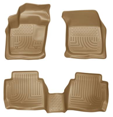 Husky Liners - Husky Liners Floor Liners Front & 2nd Row 13-15 Fusion/MKZ (Footwell Coverage) WeatherBeater-Tan 99753 - Image 1