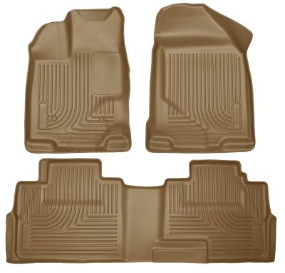 Husky Liners - Husky Liners Floor Liners Front & 2nd Row 07-15 Ford Edge/Lincoln MKX (Footwell Coverage) WeatherBeater-Tan 99763 - Image 1