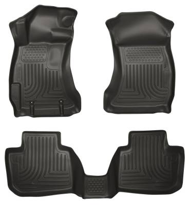 Husky Liners - Husky Liners Floor Liners Front & 2nd Row 14-15 Subaru Forester (Footwell Coverage) WeatherBeater-Black 99881 - Image 1
