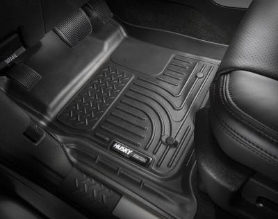 Husky Liners - Husky Liners Floor Liners Front and 2nd Row 2017 Cadillac XT5/GMC Acadia WeatherBeater Black 99141 - Image 1