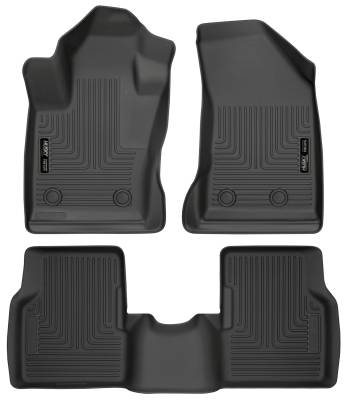 Husky Liners - Husky Liners 17-18 Jeep Compass Front & 2nd Seat Floor Liners Black 95681 - Image 1