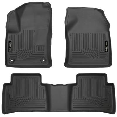 Husky Liners - Husky Liners 16-17 Toyota Prius, 17 Toyota Prius Prime Front & 2nd Seat Floor Liners Black 98991 - Image 1
