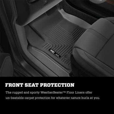Husky Liners - Husky Liners Weatherbeater Front And 2nd Seat Floor Liners 2020 Ford Explorer Black 99321 - Image 1