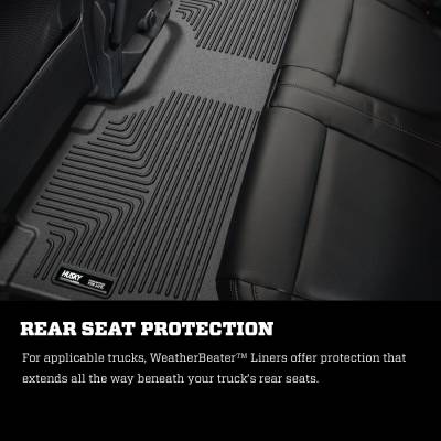 Husky Liners - Husky Liners Weatherbeater Front And 2nd Seat Floor Liners 19 Ford Ranger SuperCrew Cab Pickup Black 94101 - Image 2