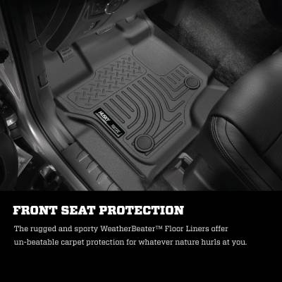 Husky Liners - Husky Liners Weatherbeater Front And 2nd Seat Floor Liners 19 Ford Ranger SuperCrew Cab Pickup Black 94101 - Image 1
