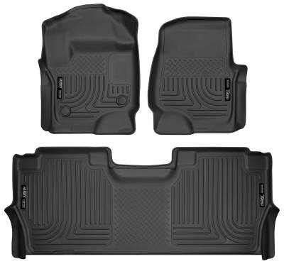 Husky Liners - Husky Liners Weatherbeater Front And 2nd Seat Floor Liners 17-20 Ford F-250/F-350/F-450 Super Duty Crew Cab Pickup Black 94061 - Image 4