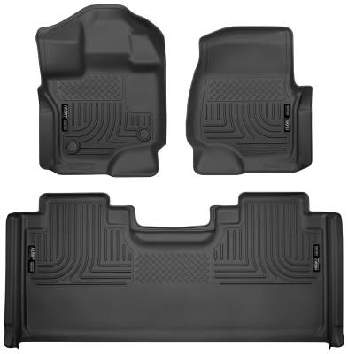 Husky Liners - Husky Liners Weatherbeater Front And 2nd Seat Floor Liners 15-20 Ford F-150 SuperCab Pickup Black 94051 - Image 4