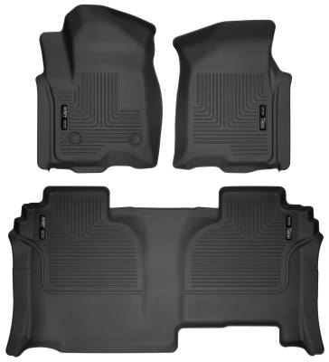 Husky Liners - Husky Liners Weatherbeater Front And 2nd Seat Floor Liners 19-20 Chevrolet Silverado/GMC Sierra 1500 Double Cab Pickup Black 94031 - Image 4