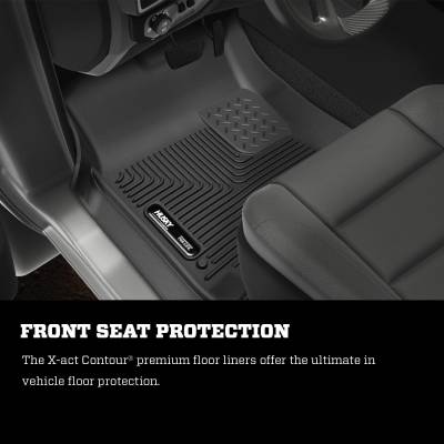 Husky Liners - Husky Liners X-ACT Contour Front And 2nd Seat Floor Liners 19-20 Ram 1500 Crew Cab Pickup Black 54608 - Image 1