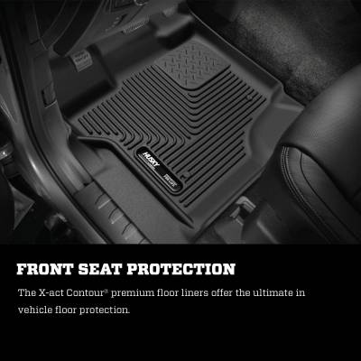 Husky Liners - Husky Liners X-ACT Contour Front And 2nd Seat Floor Liners 19 Ram 3500 Crew Cab Pickup Black 54778 - Image 1