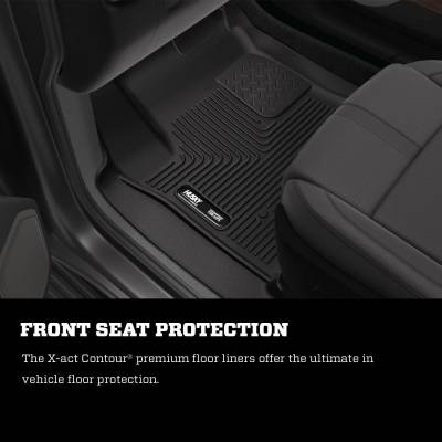 Husky Liners - Husky Liners X-ACT Contour Front And 2nd Seat Floor Liners 19-20 Ram 1500 Quad Cab Pickup Black 53698 - Image 1