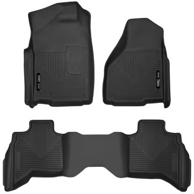 Husky Liners - Husky Liners X-ACT Contour Front And 2nd Seat Floor Liners 02-18 Dodge Ram 1500/2500/3500 Quad Cab  Black 53628 - Image 4