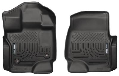 Husky Liners - Husky Liners Floor Liners Front 2015 Ford F-150 WeatherBeater-Black 18361 - Image 1