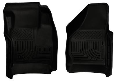 Husky Liners - Husky Liners Floor Liners Front 08-10 Ford F-Series WeatherBeater-Black 18381 - Image 1