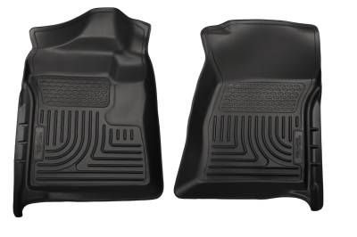 Husky Liners - Husky Liners Floor Liners Front 12-15 Ford F Series With Side Foot Rest WeatherBeater-Black 18721 - Image 1