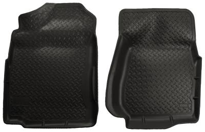 Husky Liners - Husky Liners Floor Liners Front 99-07 Silverado/Sierra Standard Cab Classic Style-Black 31401 - Image 1